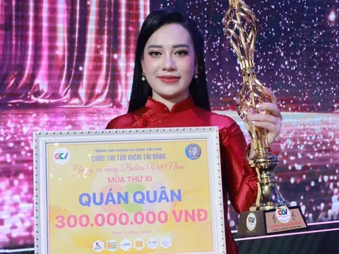 Ca sĩ Thanh Hiền giành ngôi quán quân Giọng Ca Vàng Bolero Việt Nam mùa thứ 11
