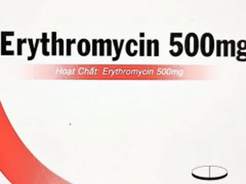 Không đảm bảo chất lượng, thuốc Erythromycin 500mg bị thu hồi